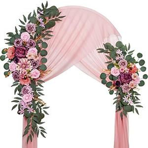 Lisuun Wedding Arch Flowers, Artificial Flowers for Decoration, Large Flower Swag for Boho Styles Wedding Ceremony Floral Decor