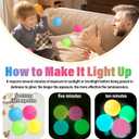 2 x 6 Pcs Glowing Sticky Balls, Stress Relieving Glow in The Dark Stick to The Ceiling, Sensory Stress Ball, Squeeze Toys for Adults Kids