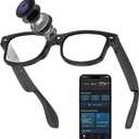 CJkao Smart AI Glasses With Camera for Men, HD Camera Video Recording, Voice Assistant Control, bluetooth music Glasses for Teenager(G3-White)