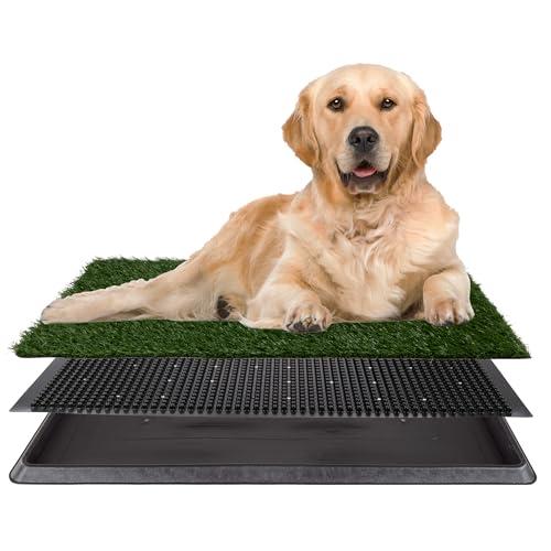 Artificial Grass Puppy Pee Pad for Dogs and Small Pets - 20x30 Inch, Reusable 3-Layer Turf Pads for Dogs with Tray - Indoor and Outdoor Fake Grass Potty Pet Supplies by PETMAKER