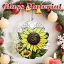 Stained Glass Ornament, Christmas Ornaments, Christmas Decorations for Tree, Holiday Ornament, Gifts for Flower Lovers, Holiday Party Gifts, Gift Ideas & Xmas Gift - Sunflower