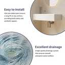 16" x 9" Wall Mount Bathroom Sink Rectangule Floating Sink Porcelain Ceramic White Bathroom Vessel Sink Left Hand Set