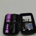 Flashlights High Lumens Rechargeable, Super Bright Long Range Small Powerful Flashlight, 6 Modes LED Tactical Pocket Waterproof Flash Light for Home Emergency (2, Purple and Black)