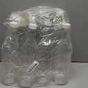 Noamus 8 Pack 33 oz Plastic Soda Bottles with Caps, 1L Reusable Empty Clear PET Juice Container, Disposable Wine Bottles with White Lid for Drinking Beverage Water Liquor Beer Milk Smoothies