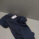 PYGFEMR Women's Short Sleeve Babydoll Dress Button Down Dresses with Pockets (B-gray Blue) S