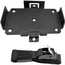 Small Car Battery Tray with Adjustable Hold-Down Strap, Battery Mount Fit 12V-6V / 6AH 8AH 7AH 9AH 15AH 12AH Batteries, Batteries Mounting Tray for ATV, Boat, Kayak, Motorcycle (Black)