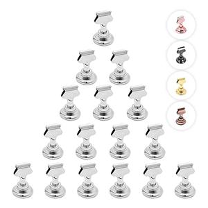 Urban Deco 16PK Table Number Holders Place Card Holders 1.7 Inch Table Card Holders Steel Card Holders for Photos, Food Signs, Memo Notes, Weddings, Restaurants, Birthdays(Silver)