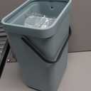 stonespace Compost Bin Kitchen, Under Sink Compost Bin Indoor Sealed, 3.2 Gallon/12L Compost Bucket for Kitchen, Wall Mounted Trash CanSmall Trash Can with Lid1 Pack Blue