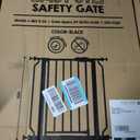 Regalo Safety 29-38.5" Baby Gate for Doorways & Bottom of Stairs, Pressure Mounted Baby Gate with Door for Babies, Toddlers & Pets, Tested & Safe for 30 Years, American Designed, American Owned, Black