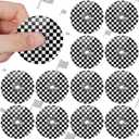 Sotiff 24 Pcs Race Car Party Favors 1.97 Inch Fidget Spinners Bulk, Black and White Checkered Fidget Toys, Goodie Bags Stuffers, Party Games, Rewards Carnival Prizes