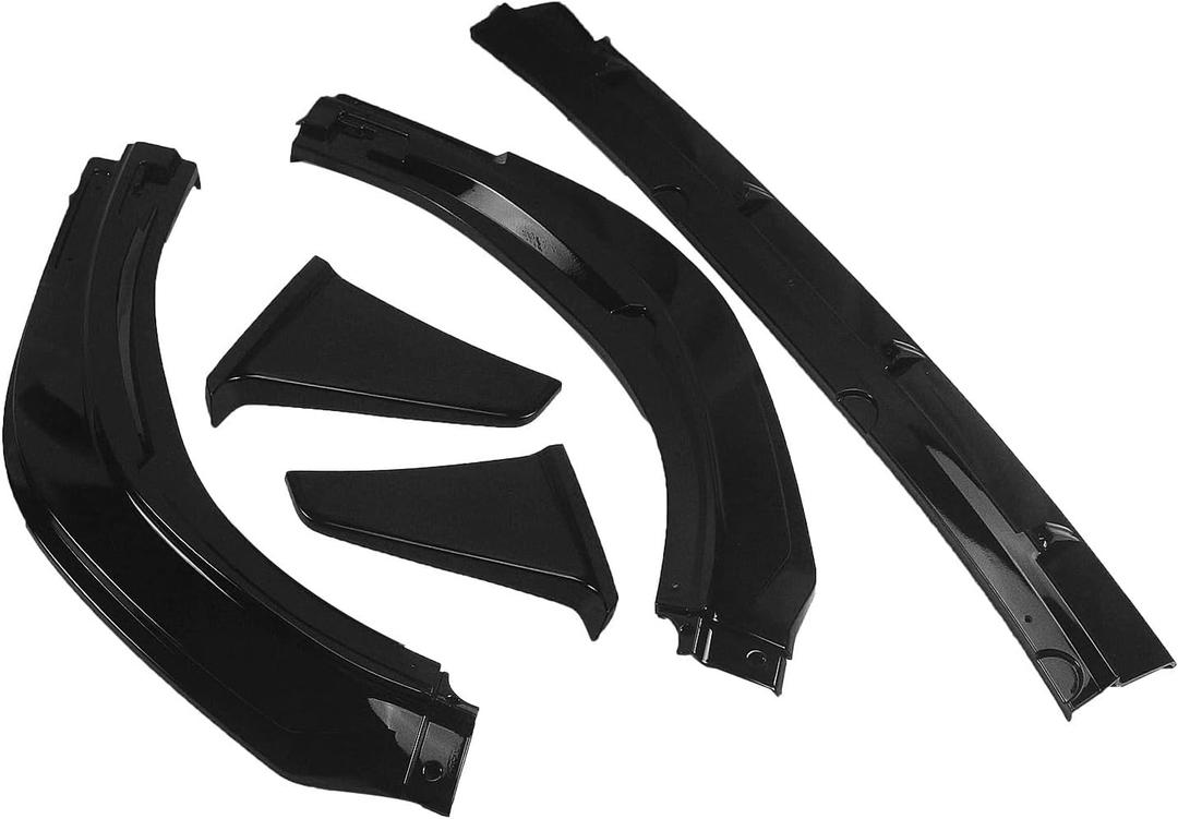 Compatible with Toyota Camry SE XSE 2018-2024 YOFER Glossy Black Car Front Bumper Spoiler Lip Lower Guard Blade Auto Accessories