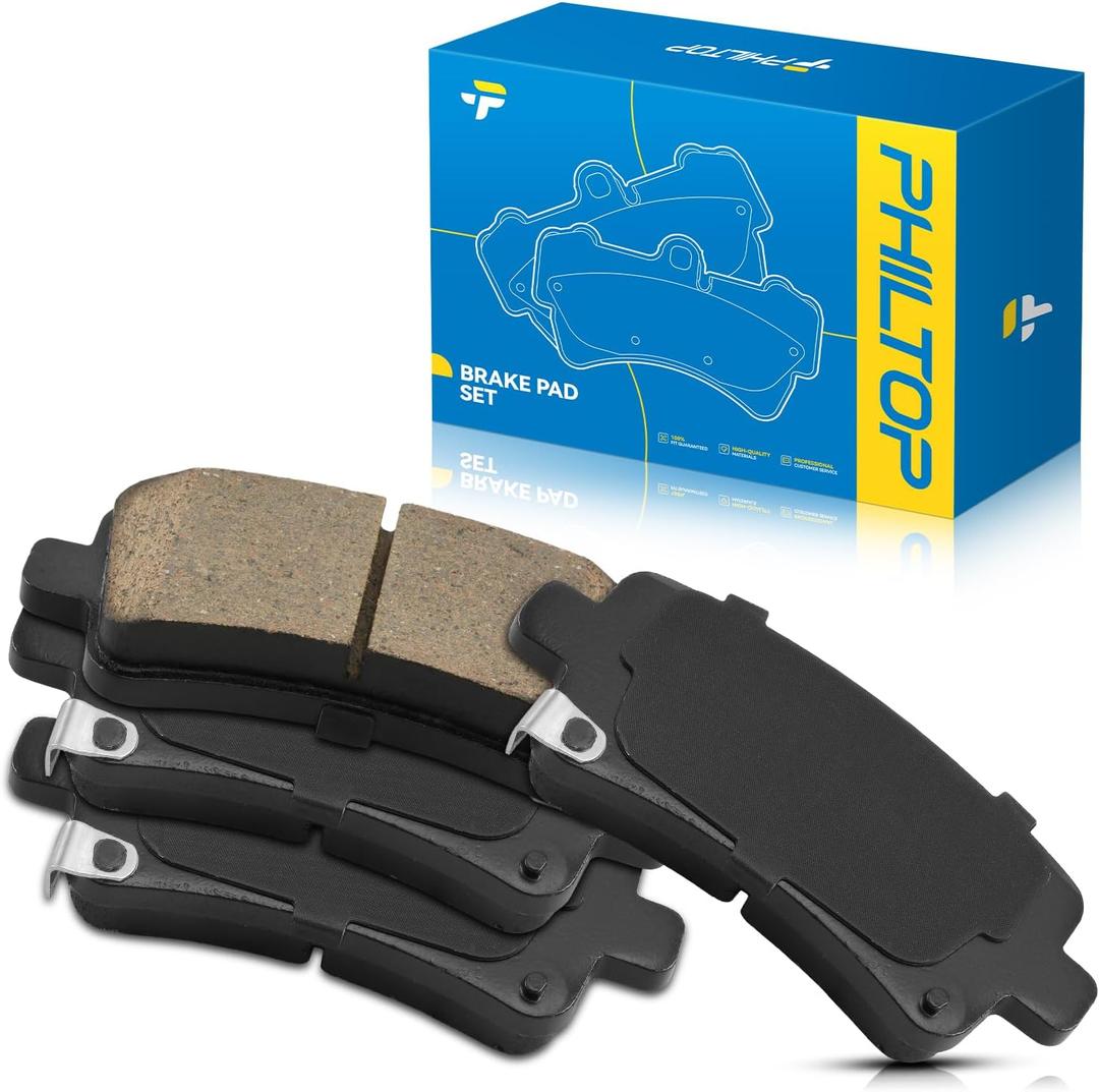 PHILTOP Ceramic Rear Brake Pads For Buick LaCrosse 2010-2016, 4 Pcs replace # D1430