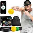 Boxing Reflex Ball Set | Punch Counter APP Included,3 Balls with Different Weights, Adjustable Headband | Hand Eye Reaction Trainer | Boxing Gym Equipment | Fun Fitness for All Ages