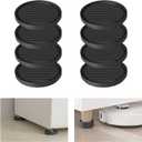 Bed Risers Heavy Duty, Set of 8, Stackable Round Furniture Risers, Adjustable Bed Furniture Risers Lifts Height 0.5-2 inch, Solid Non Slip Furniture Pad for College Dorm, Table, Couch, Chair