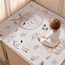 ROBUD Baby Play Mat, Baby Floor Play Mat, 5050in Kids Play Mat with Non-Slip PadFoldable and Machine Washable Foam Play Mat for Baby Aged 0+, WF010