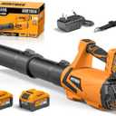 Alloyman Leaf Blower Cordless 40V, 650CFM Electric Leaf Blower with 22.0Ah Batteries and Charger, 3 Speed + Turbo Mode Battery Powered Blower for Lawn Care, Leaves, Dust, Snow, Brushless Motor