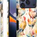 for iPhone 17 Pro Case, Dual Layer Hard PC + Soft TPU Heavy Duty 2 in 1 Shockproof Protective Phone Case for iPhone 17 Pro 6.3"(2025) - Chicken