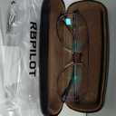 Aviator Reading Glasses for men and Women Blue Light Blocking Lens Spring Temple, Brown, 57 Millimeters, 0.0 x