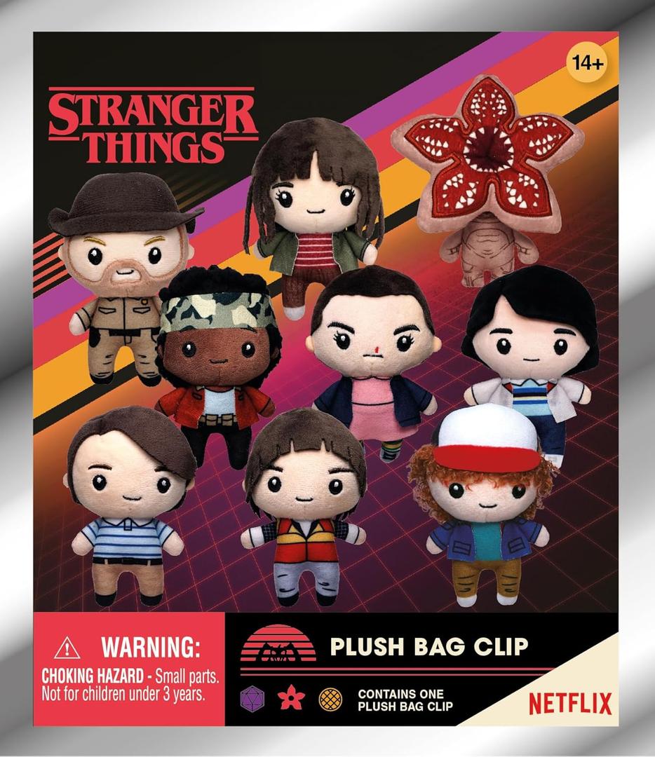 Stranger Things Plush Bag Clip Series 1  Plush Blind Bag (ONE Random Character)  5" Collectible Bag Clip Keychain/Backpack Accessory | Official Licensed Merchandise