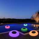 Solar LED Lights Inflatable,Swimming Pool Light Solar Floating Light Floating Pool Lights with Multi-Color LED Waterproof for Outdoor Garden (L) 1pc