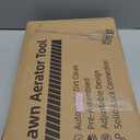 Aerator Lawn Tool - 2-in-1 Reinforced Heavy Duty Manual Lawn Aerator with 15 Spikes, Automatic Dirt and Leaf Clean Design, Adjustable T-Handle (Black)