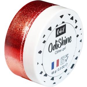 505 Odif OdiShine | Glitter Gel 65g | for Use On All Textile Fabrics, Paper, Wood, Cardboard and Canvas | BPA Free, Acid Free | Recyclable Packaging (Ruby)