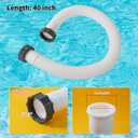 2 Pack 1.5" Pool Filter Pump Hoses, 40" Replacement Hoses for Above Ground Pools, Compatible with 15002500 GPH Filter Pumps, Sand Filters & Saltwater Systems