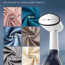 BEAUTURAL Steamer for Clothes, Portable Handheld Garment Fabric Wrinkles Remover, Aluminun Heating Plate, 35-Second Fast Heat-up, Large Detachable Water Tank (Only for 120V), Blue