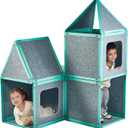 20-Piece Magnetic Fort Building Kit for Kids Giant Modular Playhouse Panels, STEM Construction Toy for Creative Indoor Play, Ages 3+, 50.8 x 50.8 x 25.4 cm