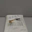 LAMIT 100% Blackout Short Linen Curtains, 48 Inch Length Linen Textured Thermal Curtains Back Tab and Rod Pocket Neutral Panels with White Liner for Small Window, 2 Panels, 42 x 48 Inch, Ivory