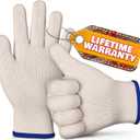 Heat Resistant Gloves for Cooking & Grilling  Aramid Oven Mitts Gloves with Fingers, Short-Term Hand Protection up to 932F and Secure Grip for Baking, Fryer, and BBQ