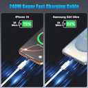 3 x QZIIW USB C to USB C Cable, 3 Pack Type C 240W Fast Charging Cable 3/6/10FT | Type C Android Phone Charger Fast Cable for iPhone 17 16 15 Pro Max Samsung S26 S25 S24 Laptops MacBook iPad Pro/Air etc.