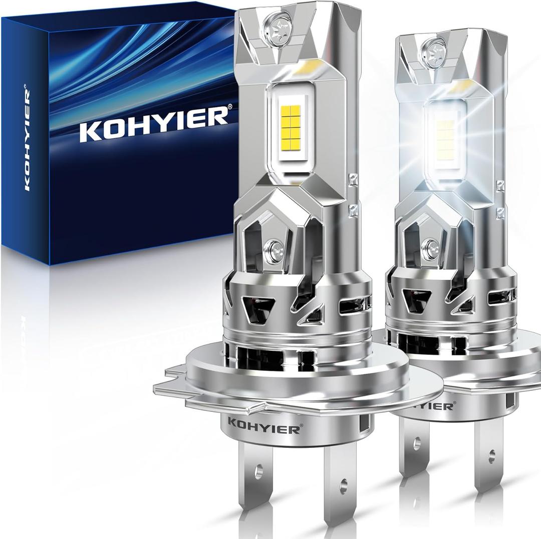 H7 Bulb, 800% Brighter 40000LM 6000K Xenon White H7 Bulb, No Adapter Required 1:1 Mini Size Plug and Play, Pack of 2