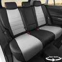 HKZ Custom Fit RAV4 Hybrid Car Seat Covers Set for 2019 2020 2021 2022 2023 2024 2025 Toyota RAV4 Hybrid Model Only LE,XLE,Limited,Woodland Edition,XLE Premium- 5 Seats Full Set Leather(Black&Grey)