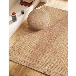Savi Home Natural Jute Rug 3x5 Ft – Handwoven Braided Area Rug for Kitchen, Living Room & Bedroom – Eco-Friendly, Durable, Washable Woven Floor Mat – 36x60 Inch Rustic Farmhouse Décor
