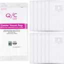 12 Pack 53292 Type Q/C Canister Vacuum Cleaner Bags Compatible with Kenmore 200/400/600/800 Series Vacuum Bags, Fit for Models 81214/81414/81714,/21814, BC2005/BC3005/81615/BC7005 (white)