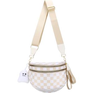 DOB SECHS Checkered Bag Crossbody Purse for Women Crossbody Handbag Shoulder Hobo Bag Messenger Handbag Checkered Purse