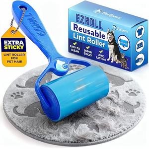 PetLovers EzRoll Reusable Lint Roller  Sticky for Life & MultiPurpose Pet Hair, Dust, & Lint Remover for Clothing, Upholstery, & Cars  Sustainable, Washable & Efficient