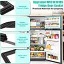 Upgraded WR24X10185 Freezer Door Gasket Compatible with GE Refrigerator Door Seal for Hotpoint Fridge Seal Replacement WR24X10099, 1169944, AP3861330Freezer Gasket Black 27.9"x20.5"