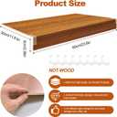 Demine 4 Pack Wire Shelf Liners, 24x12 Inch Thick Waterproof Wood Grain PVC Covers for Wire Shelving, Non-Slip & Easy to Clean Shelf Mats for Pantry, Closet, Kitchen, Bathroom