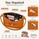 Shoulder Bag for Women, Nylon Tote Handbag Crossbody Purse with Detachable Strap, Lightweight Travel Satchel