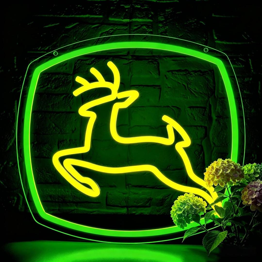 Farm Farmhouse Neon Sign for Wall Decor Dimmable Farm Farmhouse Neon Light for Man Cave Bedroom Suitable for Living Room Warehouse Birthday Gift for Men Size13.7 * 12.5In(P059)