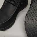 Non Slip Waterproof Shoes for Men Work Slip Resistant Oil Slip On Loafers Chef Kitchen Restaurant Food Service Zapatos de Trabajo para Hombres antideslizante para cocina Black, Size 36