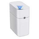 CTIME Touchless Automatic Bathroom Can with Lid - 3 Gallon Slim Motion Sensor Garbage Can for Bedroom, Kitchen, Office - White (6" W x 11" L x 13" H)