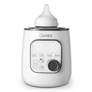 LAREX Fast Bottle Warmer, 10-in-1 Baby Bottle Warmer for Breastmilk or Formula, with Precise Timer, Auto Shut-Off, and Accurate Temperature Control