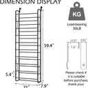 10 Tier Shoe Rack Hanging Shoe Storage the Door Shoe Rack for Closet Pantry Over The Door Shoe Organizer Wall Floating Shelves (Matte Black, 10 Tier)