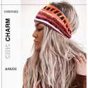 Boho Printed Criss Cross Stretchy Headbands for Women, Multicolor Twist Headwraps, Set of 4