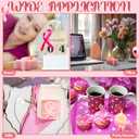 6 Pcs Breast Cancer Awareness Candles for Women Pink Ribbon Cancer Care Gifts Soy Wax Handmade Scented Pink Candles Survivor Chemo Care Awareness Accessories Gifts with 6 Cards (2.36 Inch)