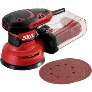 SKIL 5 Random Orbital Sander with Cyclonic Dust Box & 3pc Sanding Sheet - SR211601, Multicolor