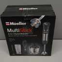 Mueller Multistick 5-in-1 Immersion Blender Handheld,12 Speed Hand Mixer-Turbo Boost,Heaviest Duty Copper Motor,Titanium reinforced Blades Hand Blender,Milk Frother Wand,Whisk,Beaker,Chopper,Grey (Gray)